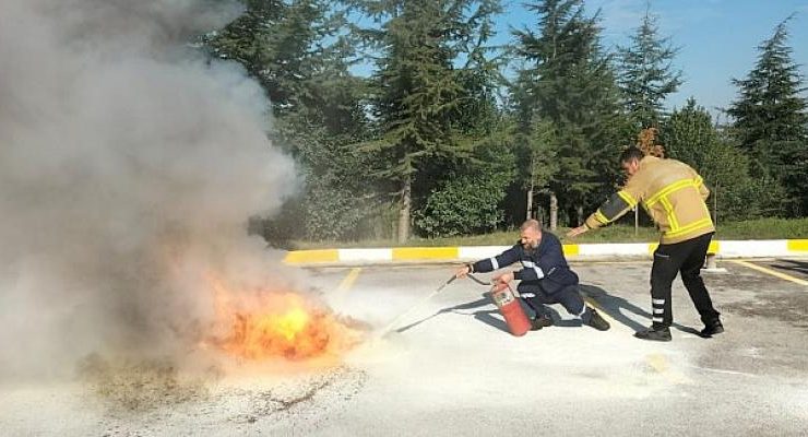 Büyükşehir İtfaiyesi’nden İZAYDAŞ’a eğitim