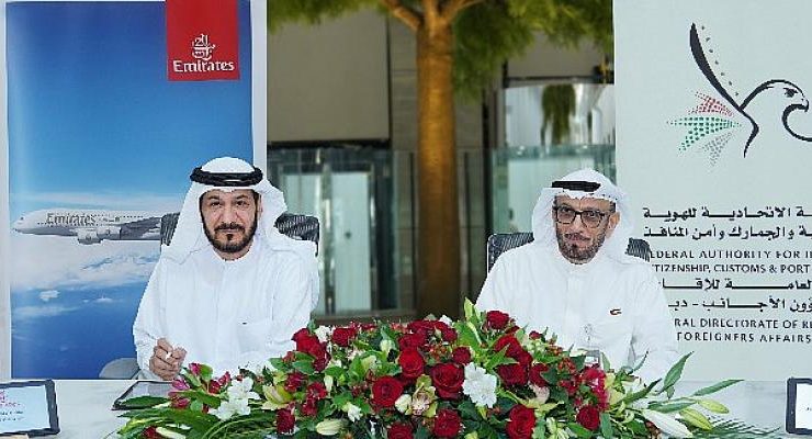 Emirates, Dubai Havalimanı’ndaki uluslararası ziyaretçi işlemlerini hızlandırmak için İkamet ve Yabancılar İşleri Genel Müdürlüğü ile önemli bir biyometrik veri anlaşması imzaladı