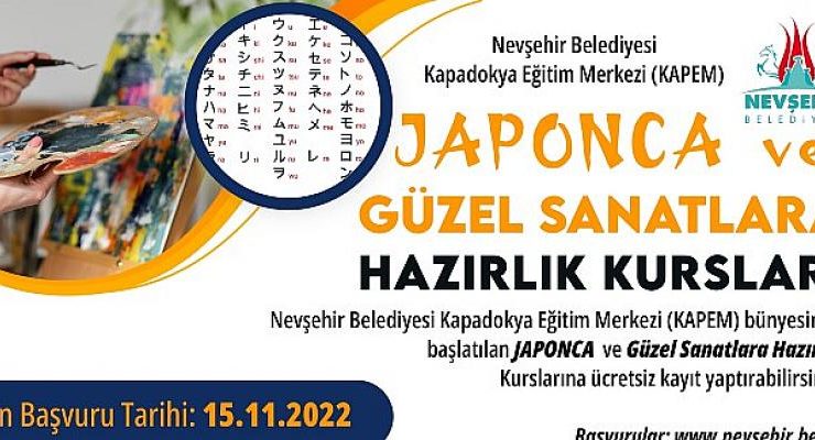 Japonca ve Güzel Sanatlara Hazırlık Kursları İçin Kayıtlar Başladı