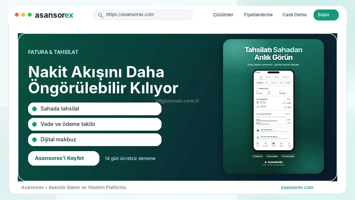 Asansorex.com Nakit Akışını Daha Öngörülebilir Kılıyor