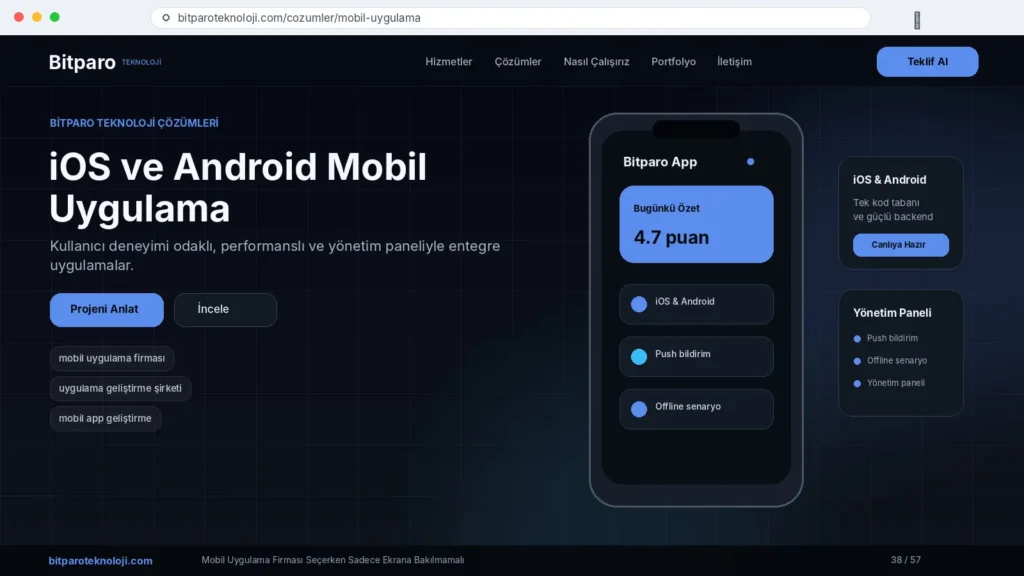 bitparoteknoloji.com: Mobil Uygulama Firması Seçerken Sadece Ekrana Bakılmamalı